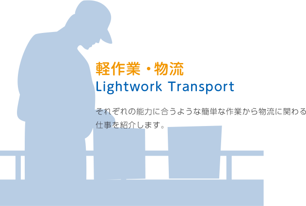 それぞれの能力に合うような簡単な作業から物流に関わる仕事を紹介します。